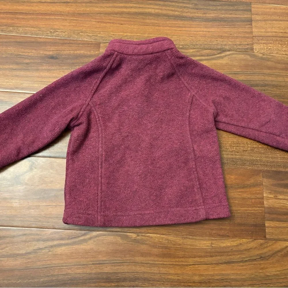 Columbia maroon/purple fleece zip up jacket